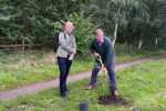 Graham Brady MP plants black poplar in memory of The Queen